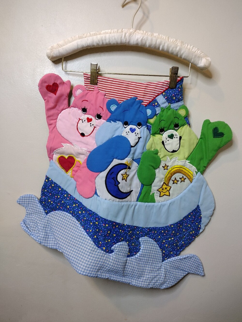 Vintage Care Bears Fabric Wallhanging